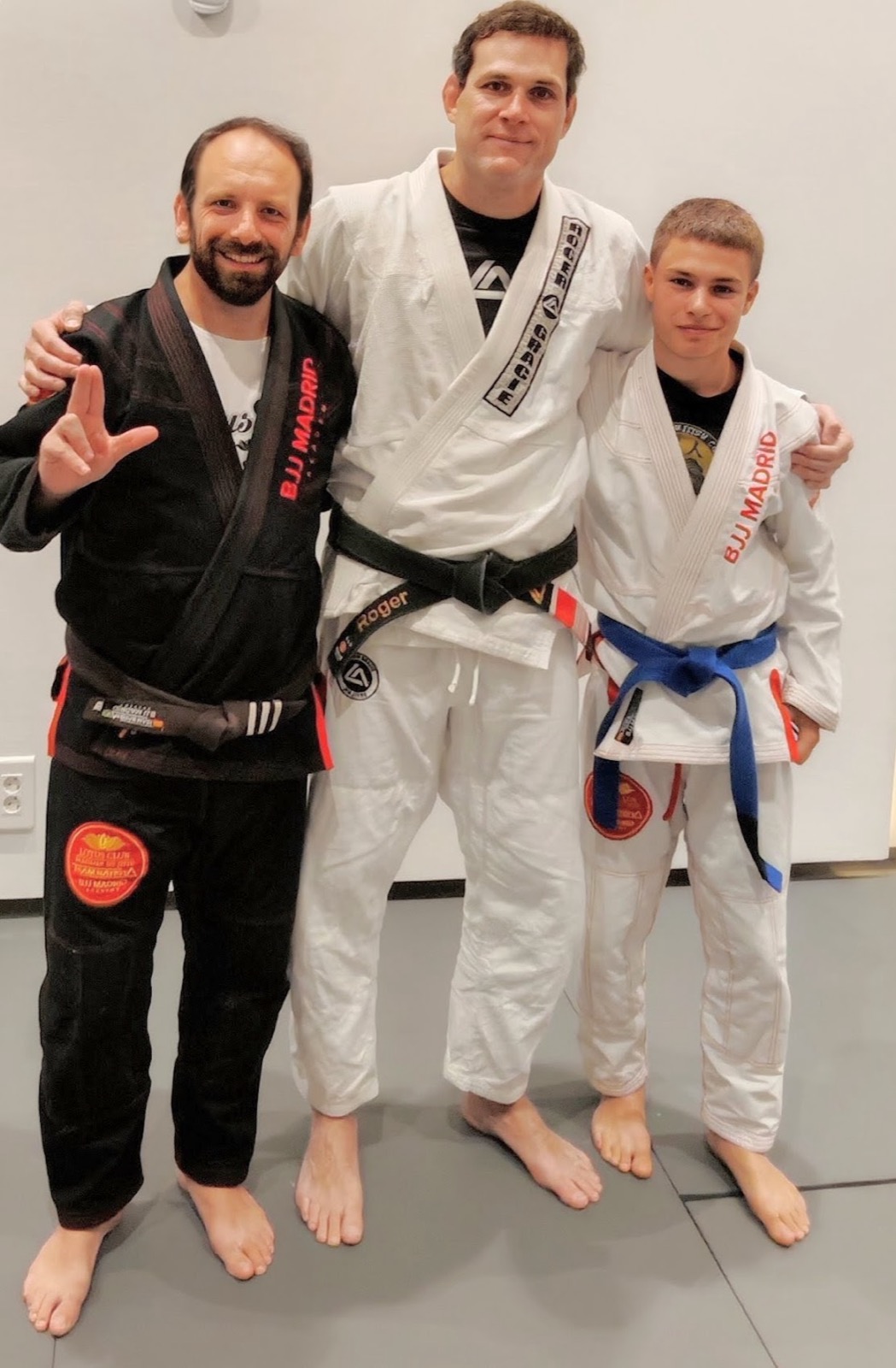 Juan Prego con Roger Gracie